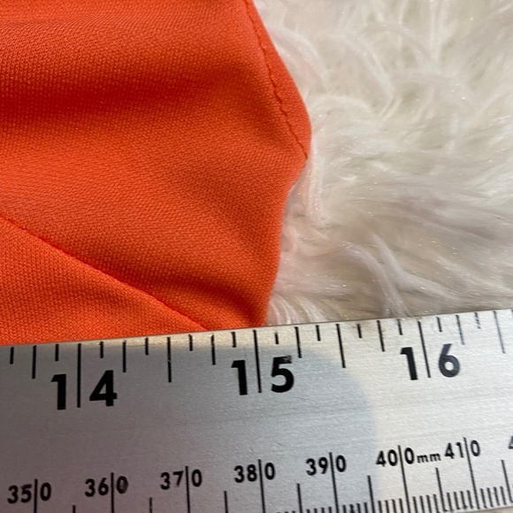Asos Coral Color Pleated Midi Dress In Like New Condition - Picture 7 of 7